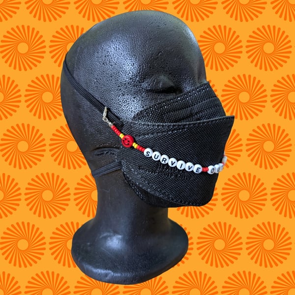 Survive out of Spite beaded mask chain