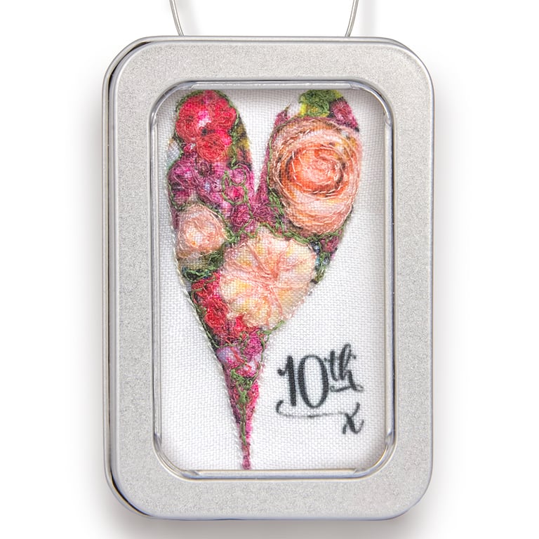 Tin wedding anniversary gift, 10th wedding anniversary, 10th anniversary gift