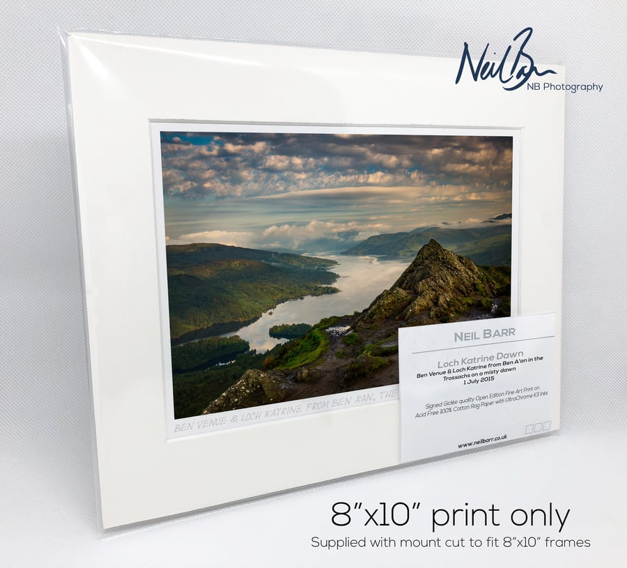 Ben Venue & Loch Katrine from Ben A'an - A5 (10" x 8") Unframed Print