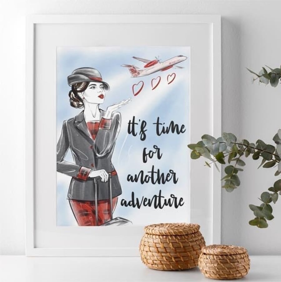 Loganair Flight Attendant Travel Print
