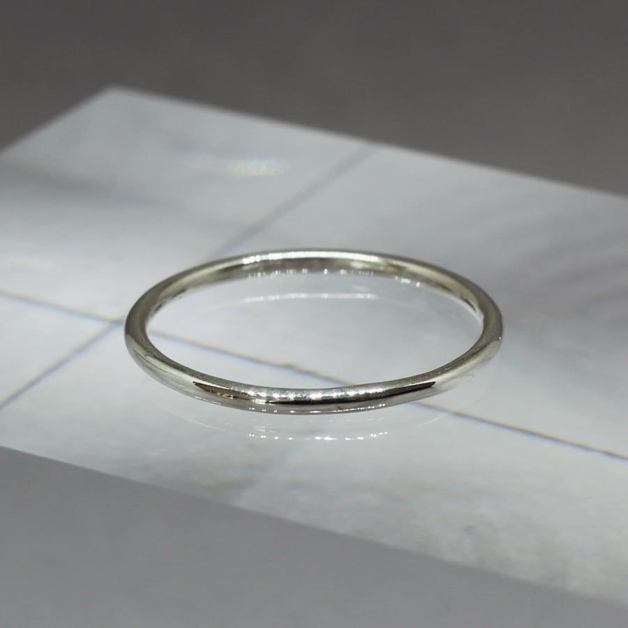 Still Ring - Minimal Sterling Silver Ring - Handmade Silver Band