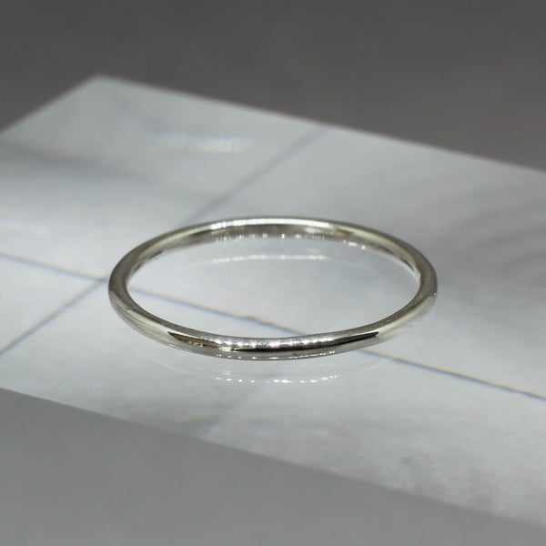 Still Ring - Minimal Sterling Silver Ring - Handmade Silver Band