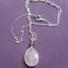 Rose Quartz Drop Pendant
