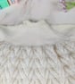 Hand Knitted Baby Dress and Cardigan Set, Lilac and White, 0-3 Months - Image 7