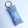 SEAGULL KEY RING - blue stripes, lavenderender