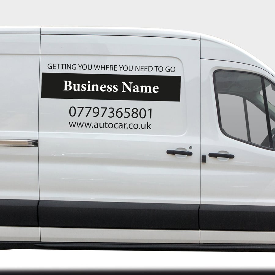 Car Van Business Information Business Name Website Rear Window Vinyl Sticker