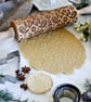 Christmas Scandinavian Style 3 -Birds and Flowers Embossing Rolling Pin - Image 1