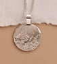 Pig Engraved Sterling Silver Coin Necklace - Image 10