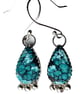 Turquoise Earrings Sterling Silver Jewellery Gift Tibetan Teardrop Gemstone - Image 5