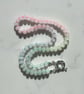 Natural White Jade & Neon Hand Knotted Beaded Necklace