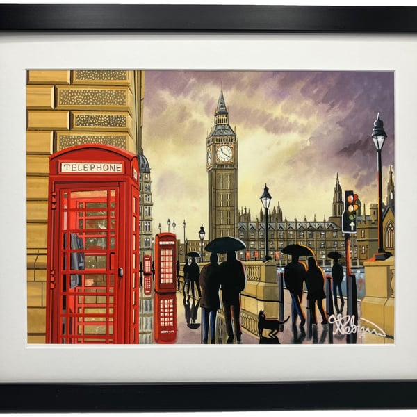 London, Big Ben, Parliament Cityscape Landmark Framed & Unframed Art Print Gift
