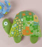 Lavender Tortoise Sachet, Retro Patchwork Style Flower Fabric - Image 5