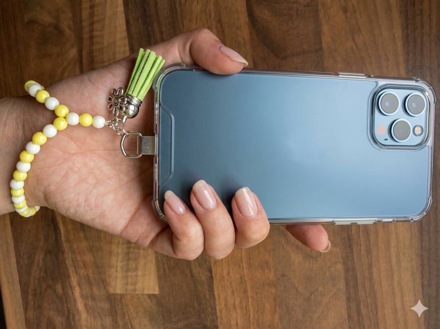 Mobile phone beaded wristlets 