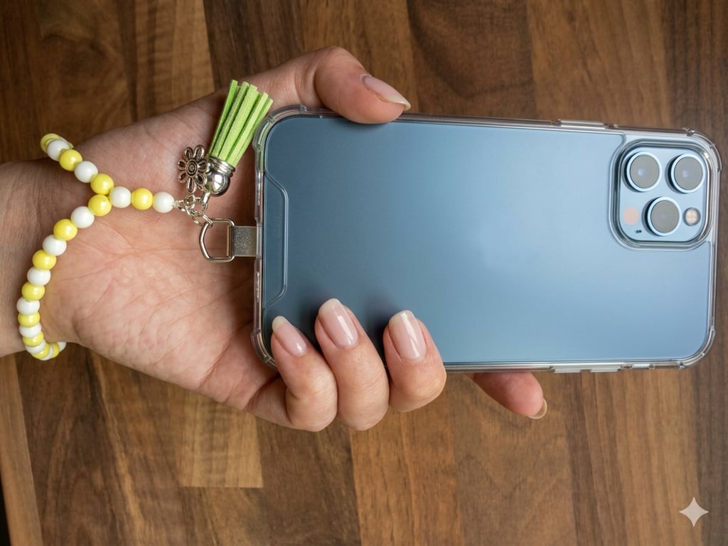 Mobile phone beaded wristlets 