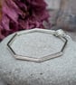 Sterling Silver Long Octagon Geometric Circle Statement Necklace - JBJ2025 - Image 3