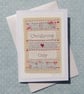 Hand-stitched card made with pretty fabrics and tiny applique heart - Image 4