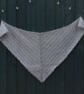 Pretty triangular lace shawl in vintage silver grey Mohair yarn - design A516 - Image 8