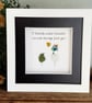 Friend Gift - Sea Glass Wall Art - Framed Pebble Picture for Friends