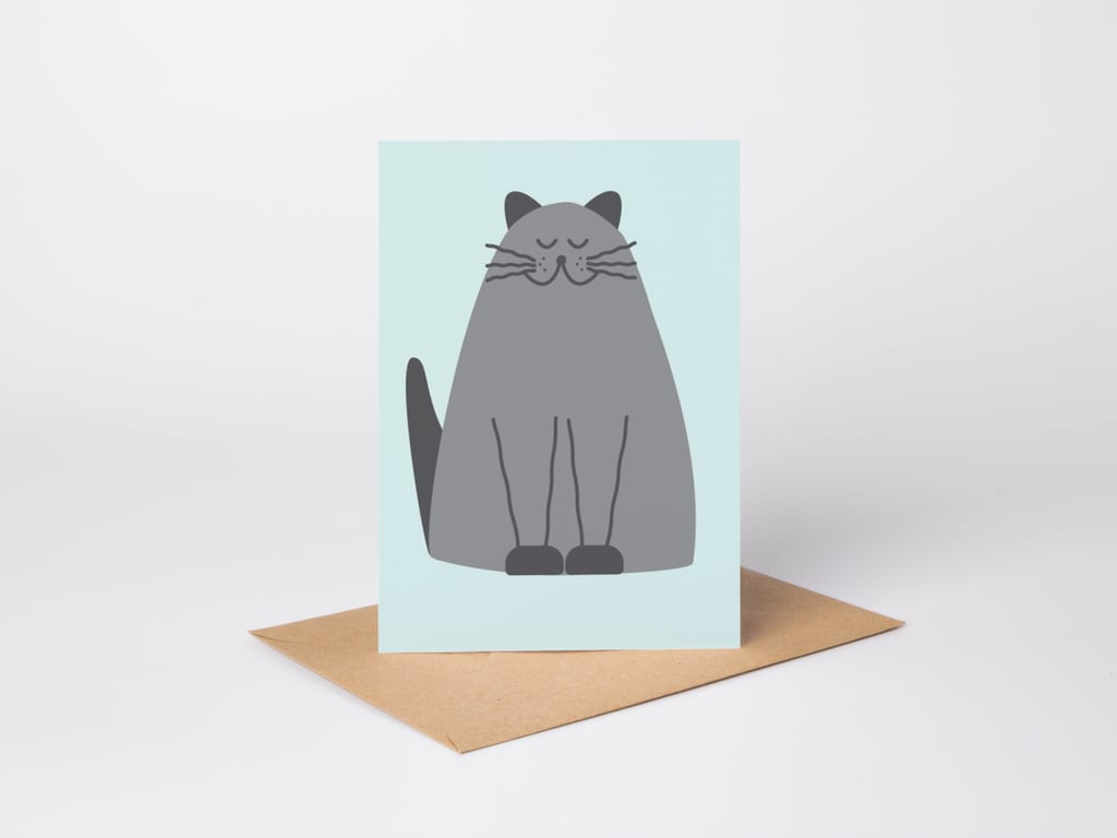 British Shorthair Cat Greetings card