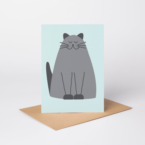 British Shorthair Cat Greetings card