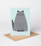 British Shorthair Cat Greetings card