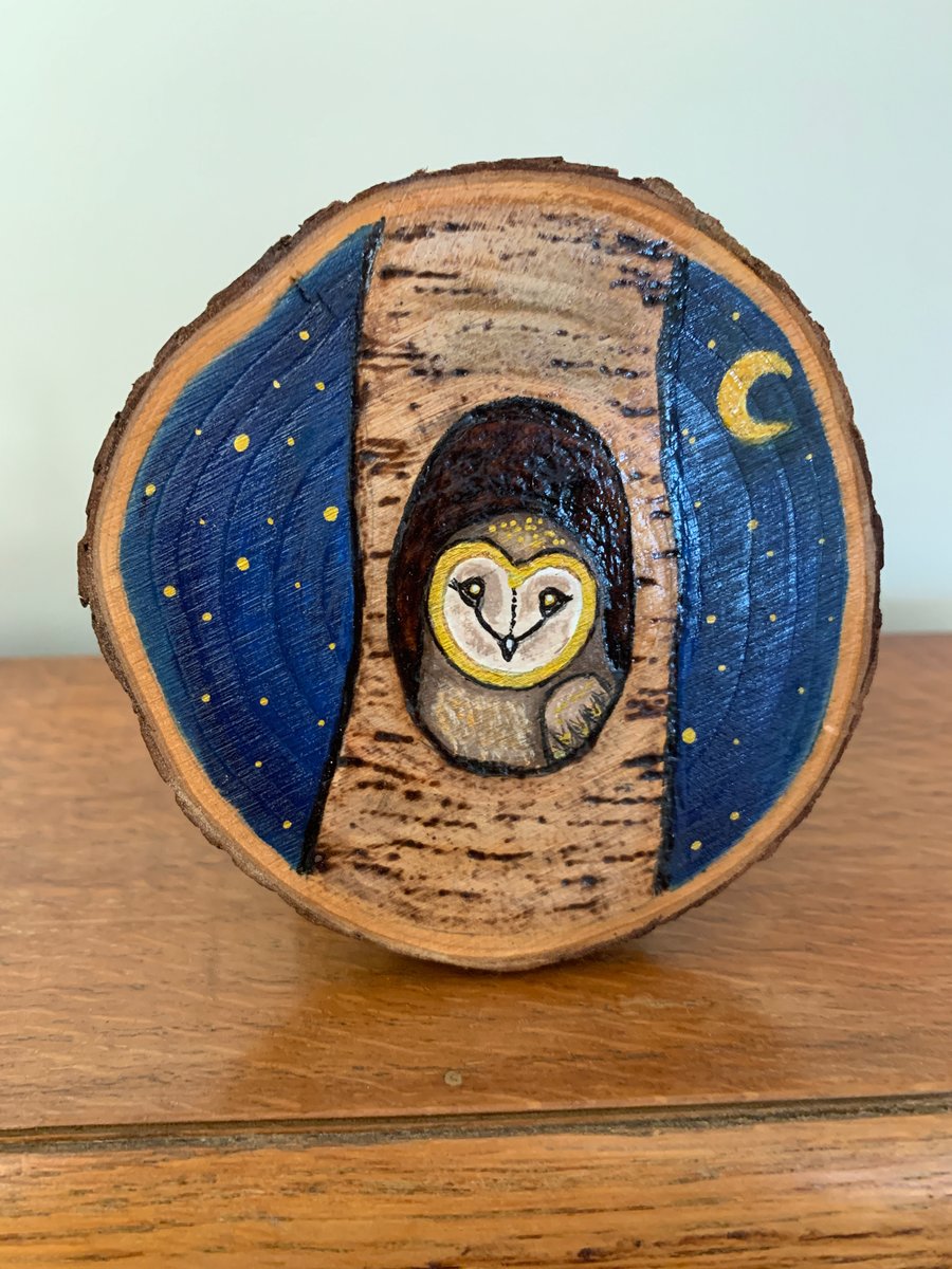 Pyrography “My Safe Place ” Barn Owl