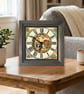 Vintage Style Gypsy Caravan & Horse Square Wooden Wall Clock -Handmade 8x8 