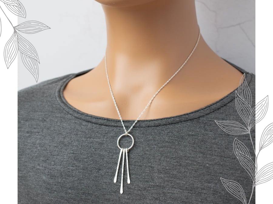 Sterling Silver Tassel Pendant Necklace