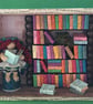 Fairy Book Nook, Handmade Miniature Library, Book Lover Decoration 