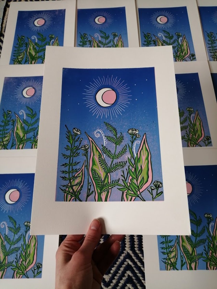 ARTIST PROOF SALE Still Growing Original Lino Print