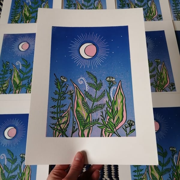 ARTIST PROOF SALE Still Growing Original Lino Print