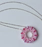 Pink Wheel Pendant with Crystals - Image 5