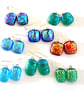 Earrings Dichroic Glass Fused Choice of colour handmade sterling silver hooks  - Image 8
