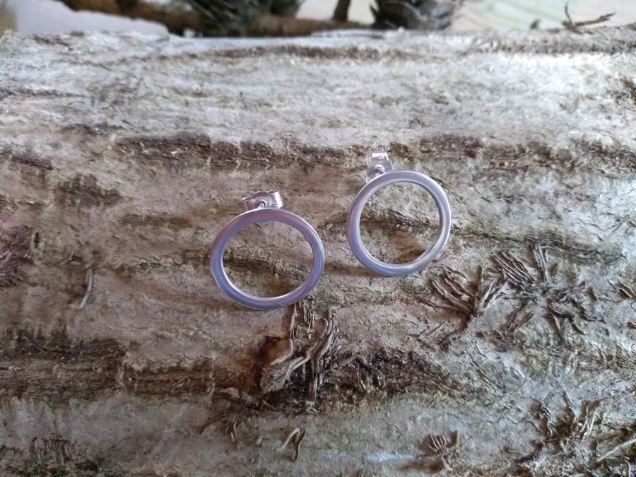 Small Hammered Sterling Silver Earrings