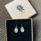 Handmade, unique ceramic earrings, eco friendly gifts.