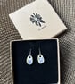 Handmade, unique ceramic earrings, eco friendly gifts.