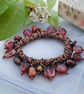 Sale-Pink Copper Charm Srunchie Bracelet - Image 2