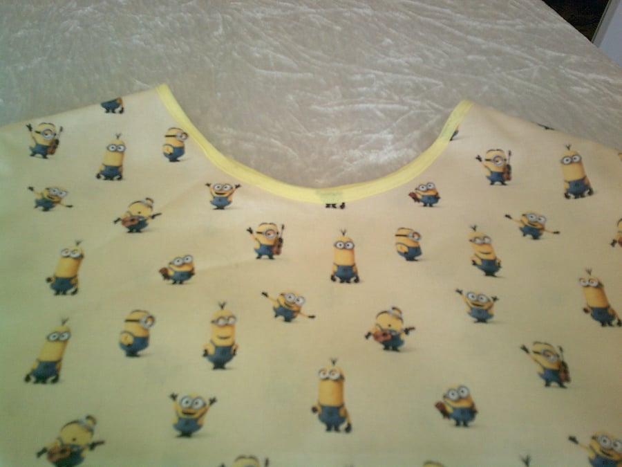 Pale Yellow with Minions Child's Tabard Apron