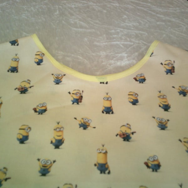 Pale Yellow with Minions Child's Tabard Apron