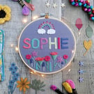 Personalised Name Embroidery Art