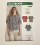 Sewing pattern,  blouse variations, New Look K6434, uncut