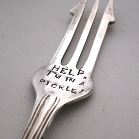 Stamped pickle fork, Help I'm in a pickle
