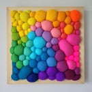 Bright Rainbow Felt Wall Art - Abstract Tactile Blobs