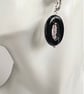 Black Agate, Crystal Sterling Silver Earrings  - Image 8