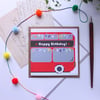 New For 2013 Birthday Bus - A Personalised Childrens Birthday Card