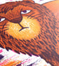Grumpy Lion, 3-colour screen print - Image 3