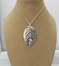 Hallmarked fine silver rose leaf necklace - Image 3