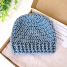 Handmade Crochet Baby Beanie Hat  – Newborn to 6 Months