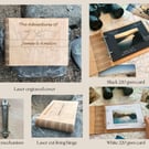 Personalised Wooden Adventure Scrapbook – Handmade in Devon
