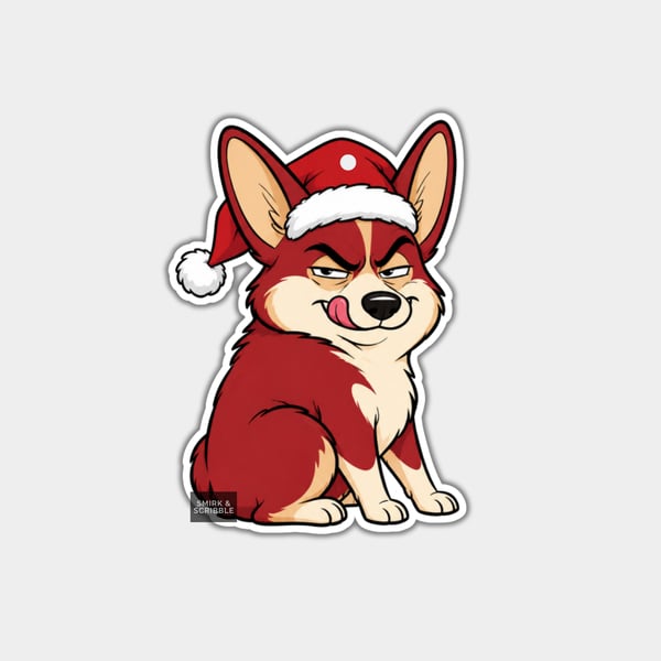Unique Funny Christmas Gift Tags For Adults, 6pk - Cheeky Cute Corgi Dog